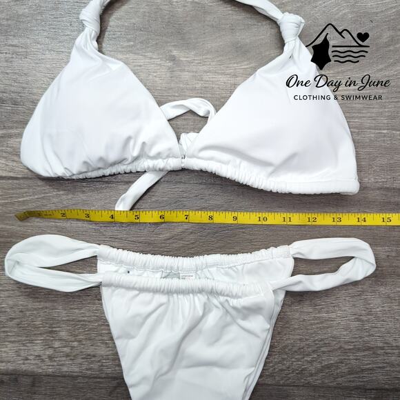 Charmleaks Halter Tie Back Brazilian Bikini Swimsuit Size L - Picture 4 of 6